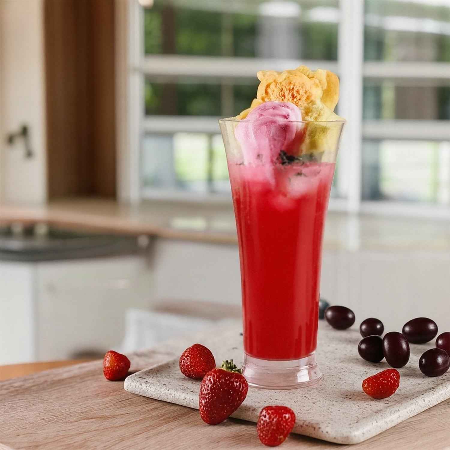 Matt Finish Plastic Glass Set – Durable 300ML 6-Piece Set