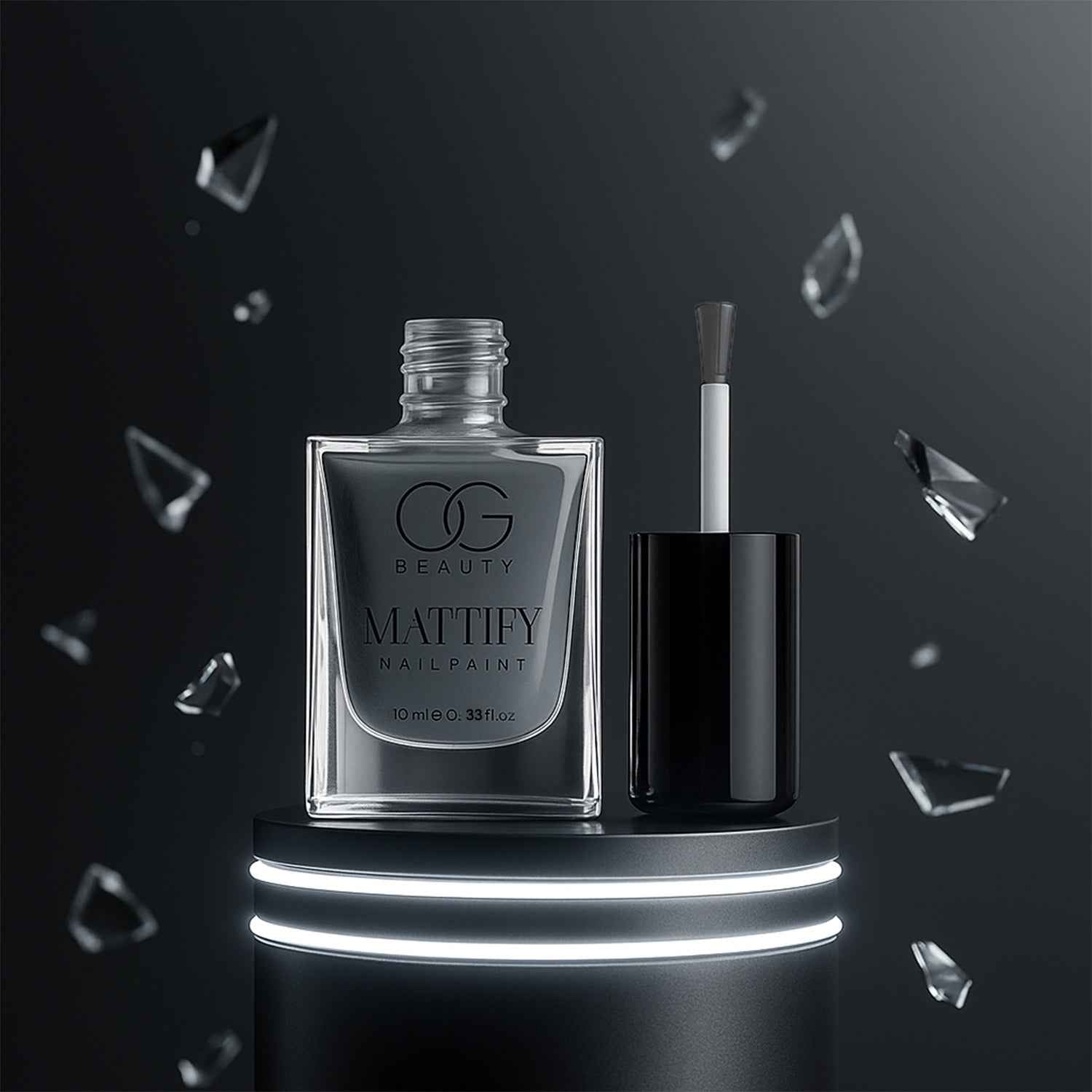 Calm Grey Matte Nail Polish – Quick Dry & Long-Lasting 10ml