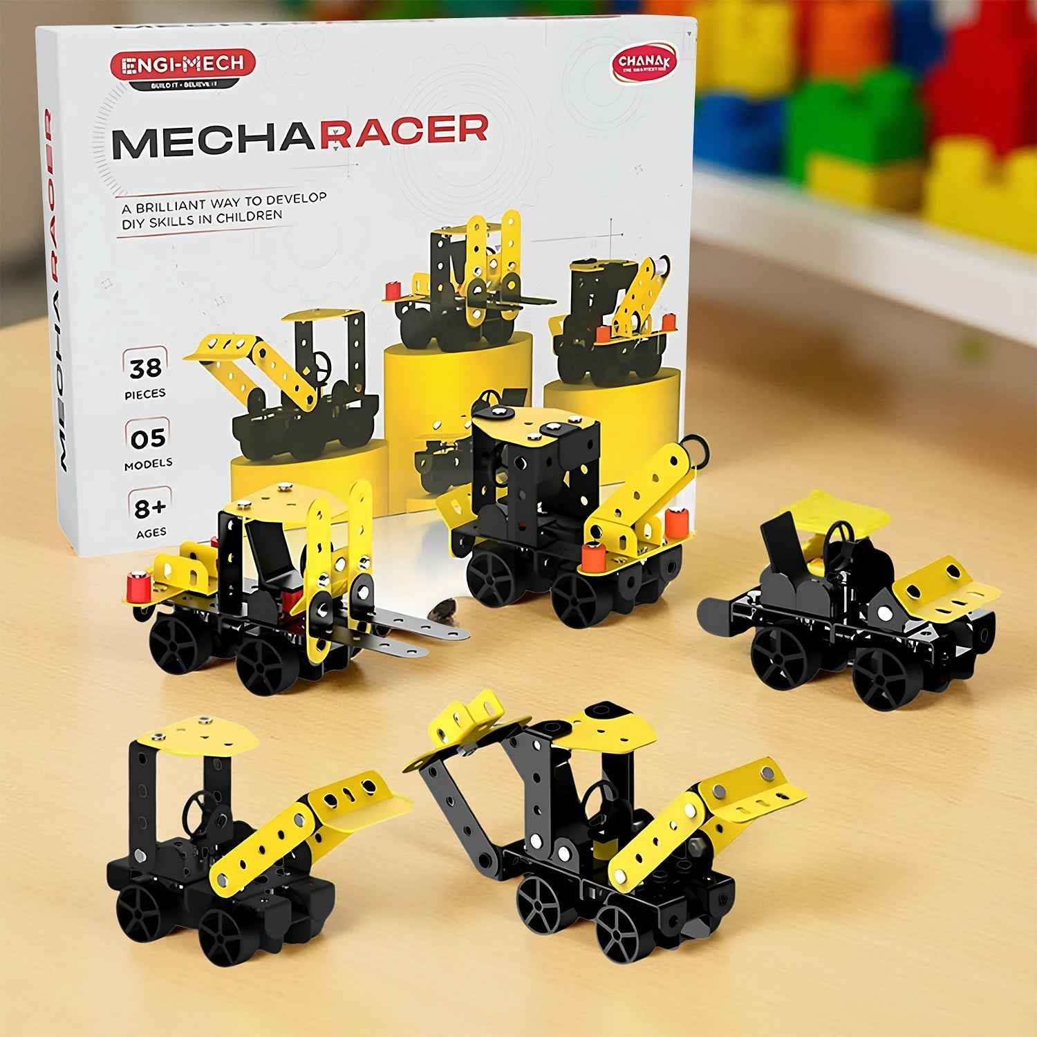 Mecha Racer STEM Kit – 5-in-1 DIY Construction for Kids 8+
