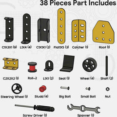 Mecha Racer STEM Kit – 5-in-1 DIY Construction for Kids 8+