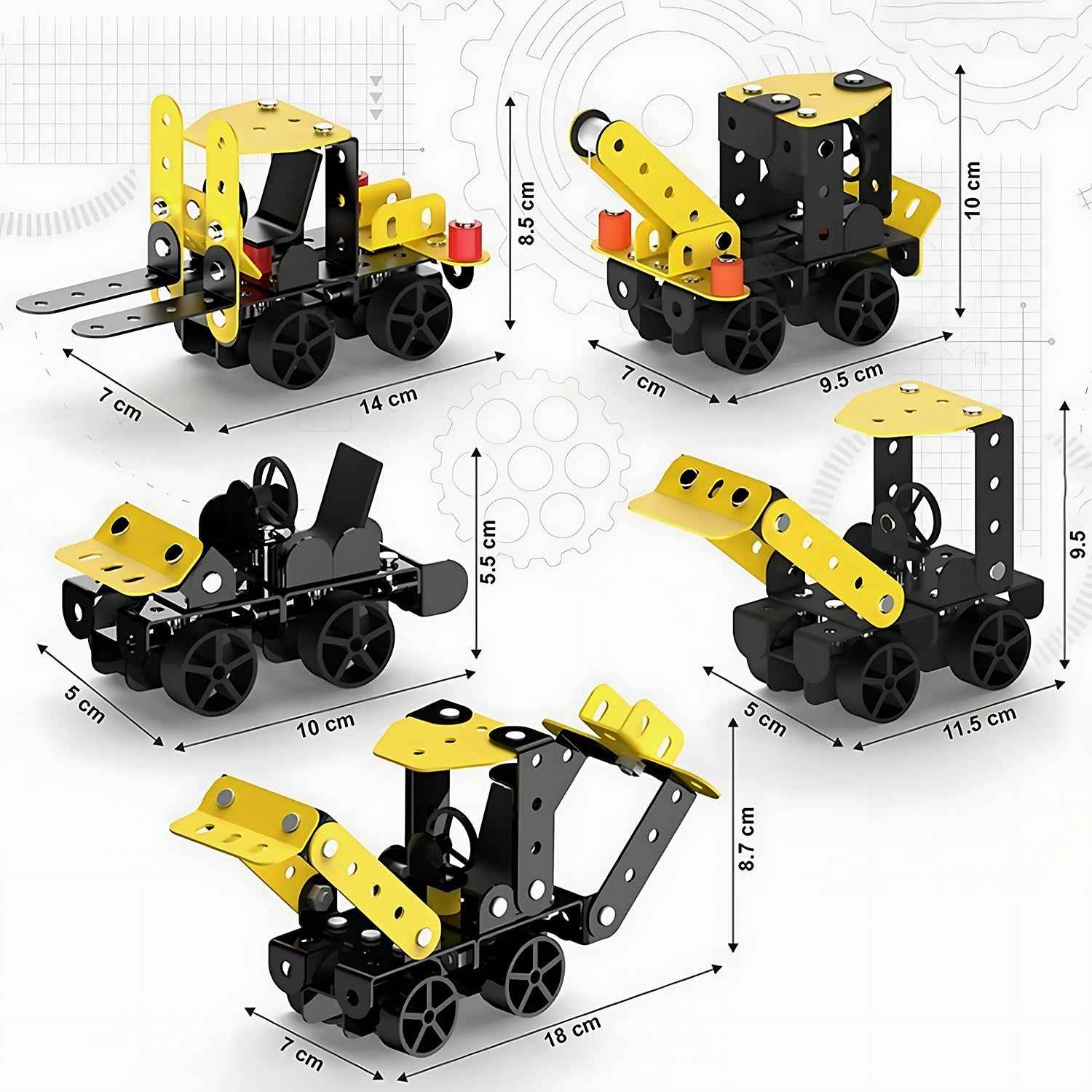 Mecha Racer STEM Kit – 5-in-1 DIY Construction for Kids 8+