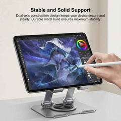 Foldable Metal Phone & Tablet Stand Ð Adjustable & Portable Desktop Support