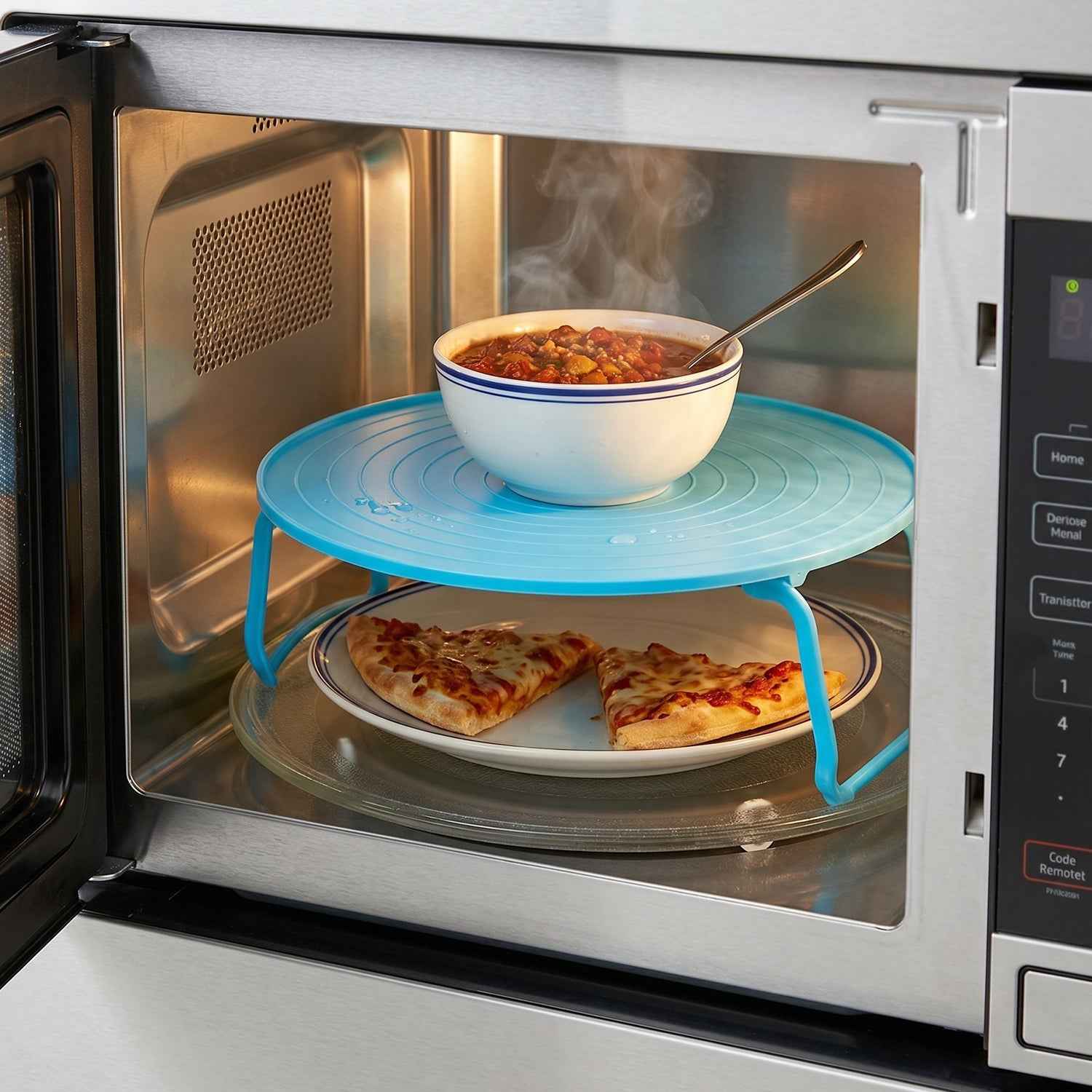 Non-Slip Plastic Microwave Tray Ð Even Heating & Stable Serving