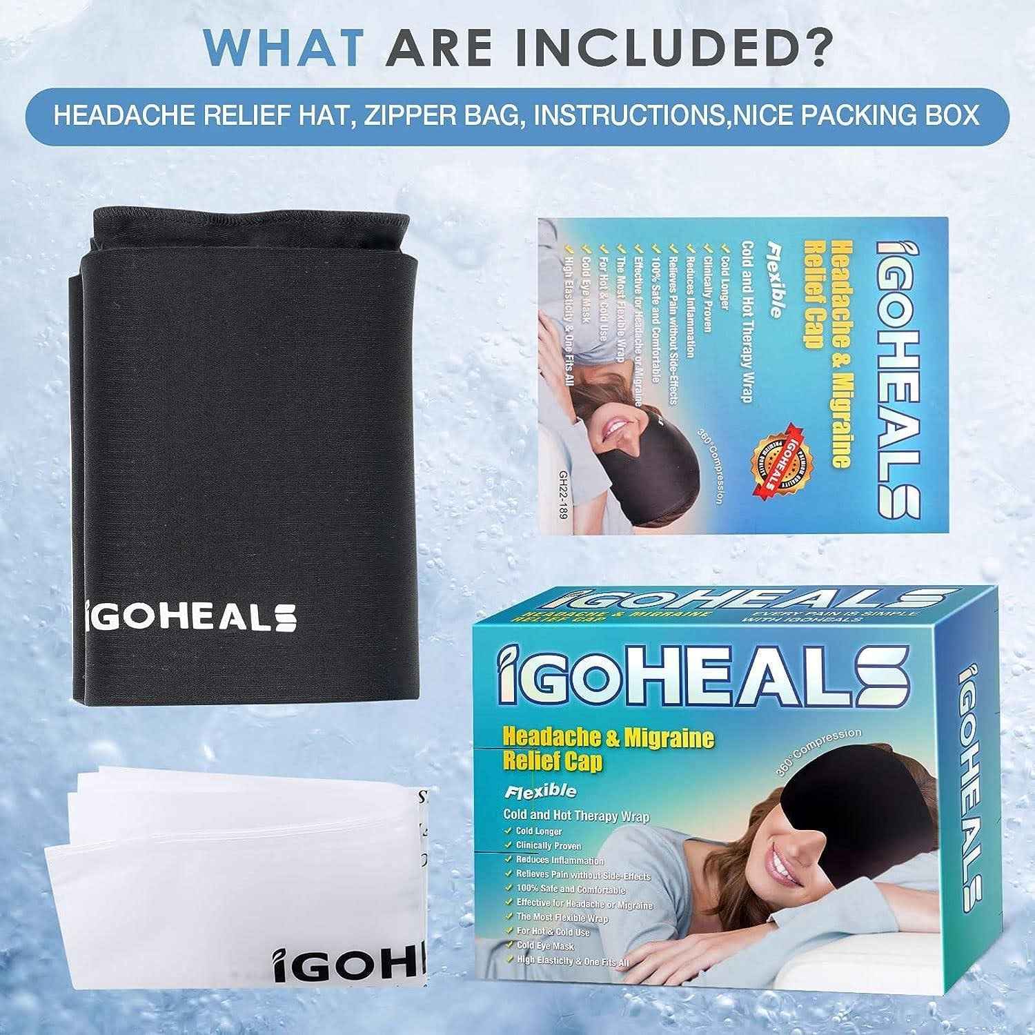 Hot & Cold Therapy Headache Relief Cap – Full Coverage Comfort
