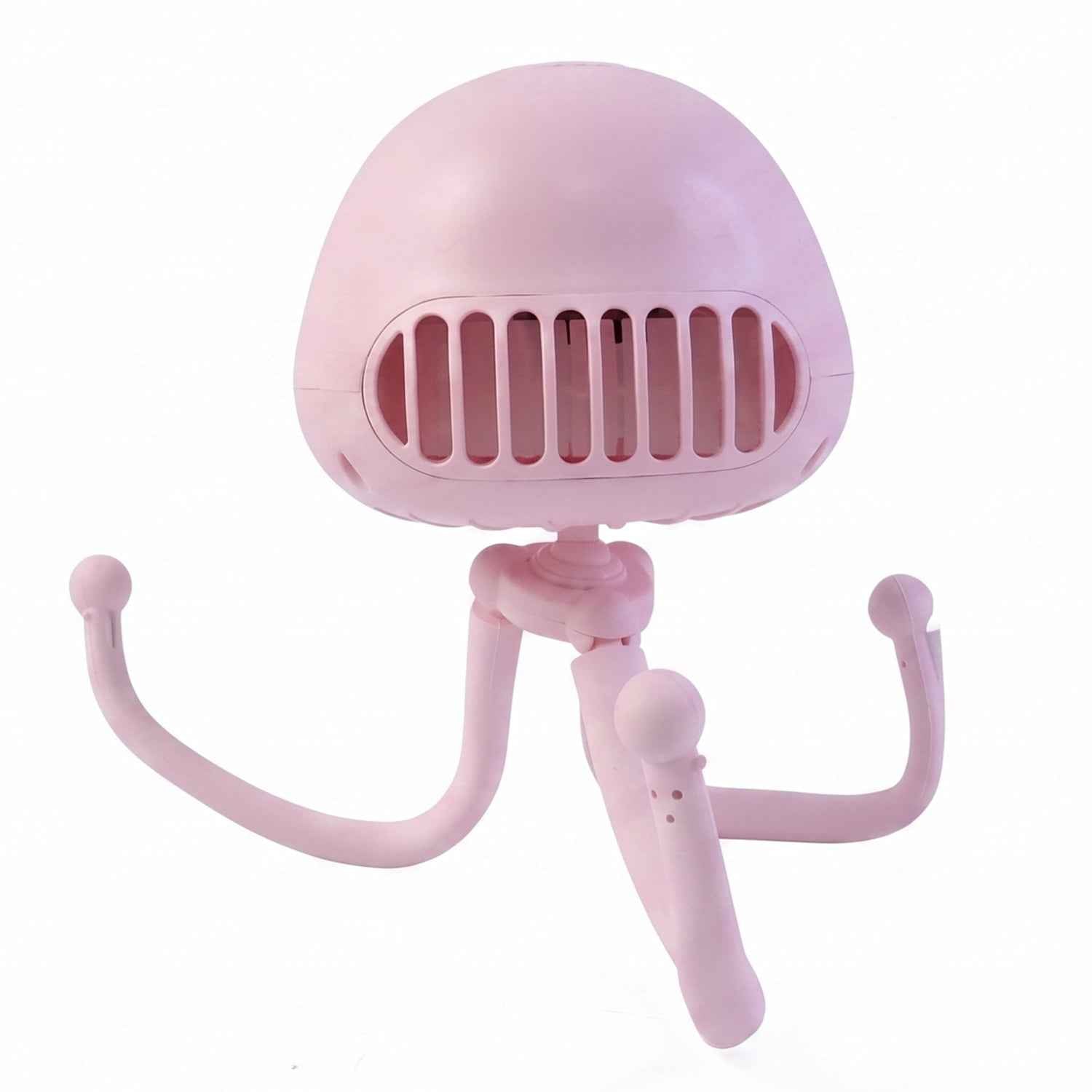 Handheld Mini Fan with LED Star Projector & Flexible Tripod Stand
