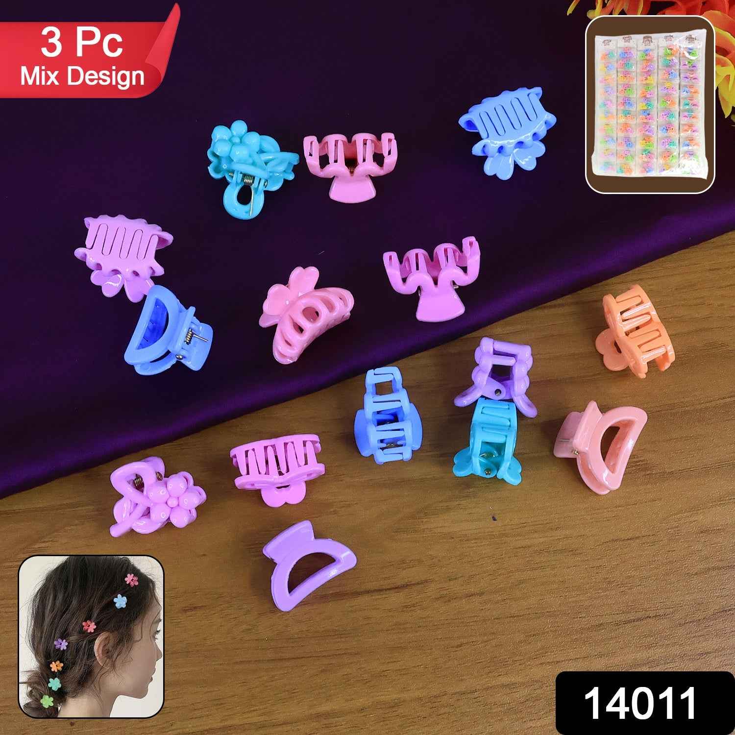 Hair Clips for Girls – Colorful Mini 3-Piece Set | Calm & Curl