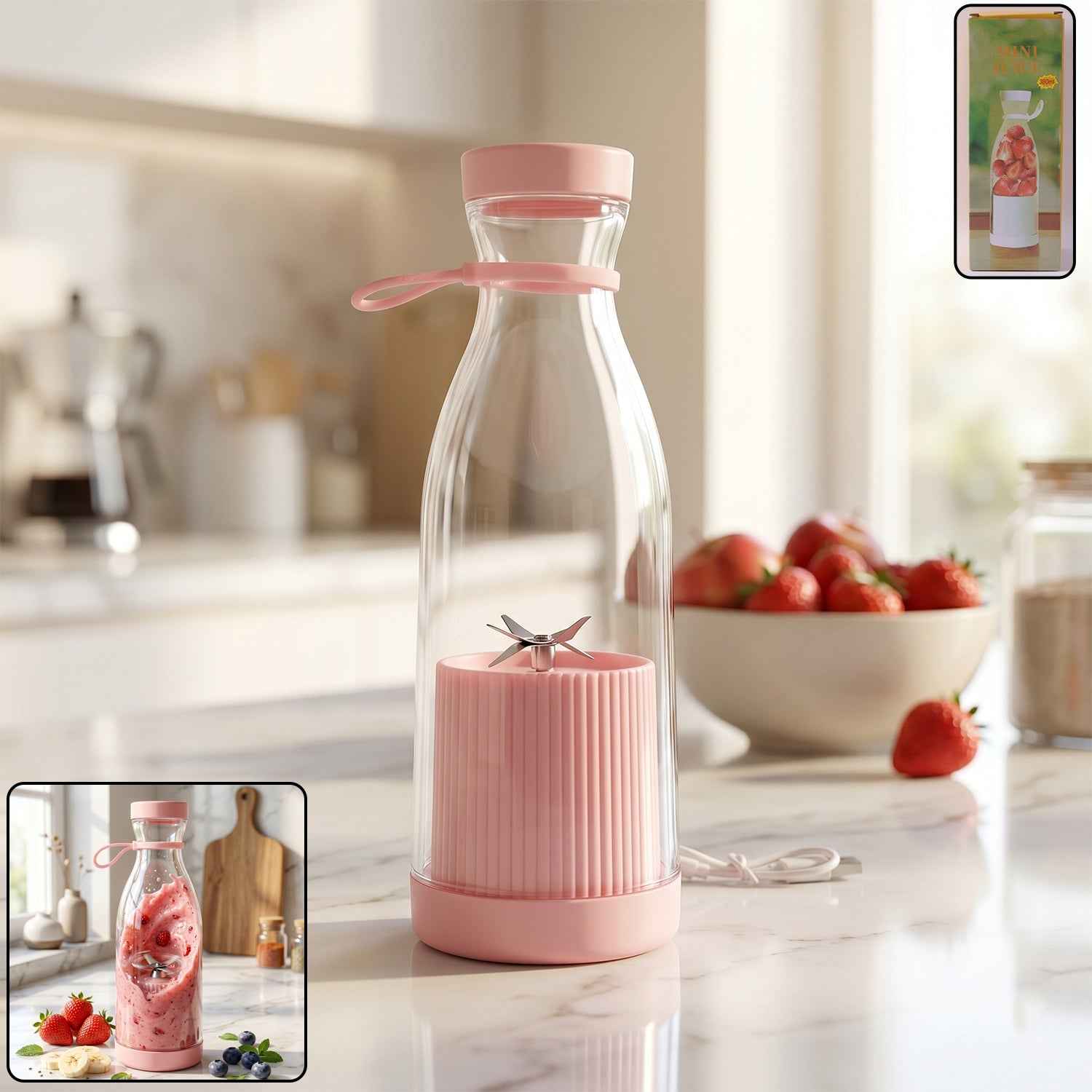 Portable Electric Juicer Ð Compact, USB Rechargeable & Easy to Use