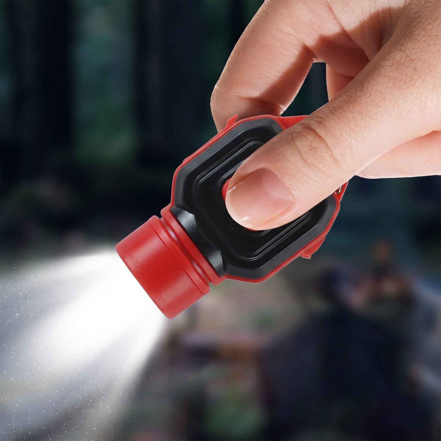 5 Mode Mini COB LED Keychain Flashlight with Carabiner Clip (1 Pc)