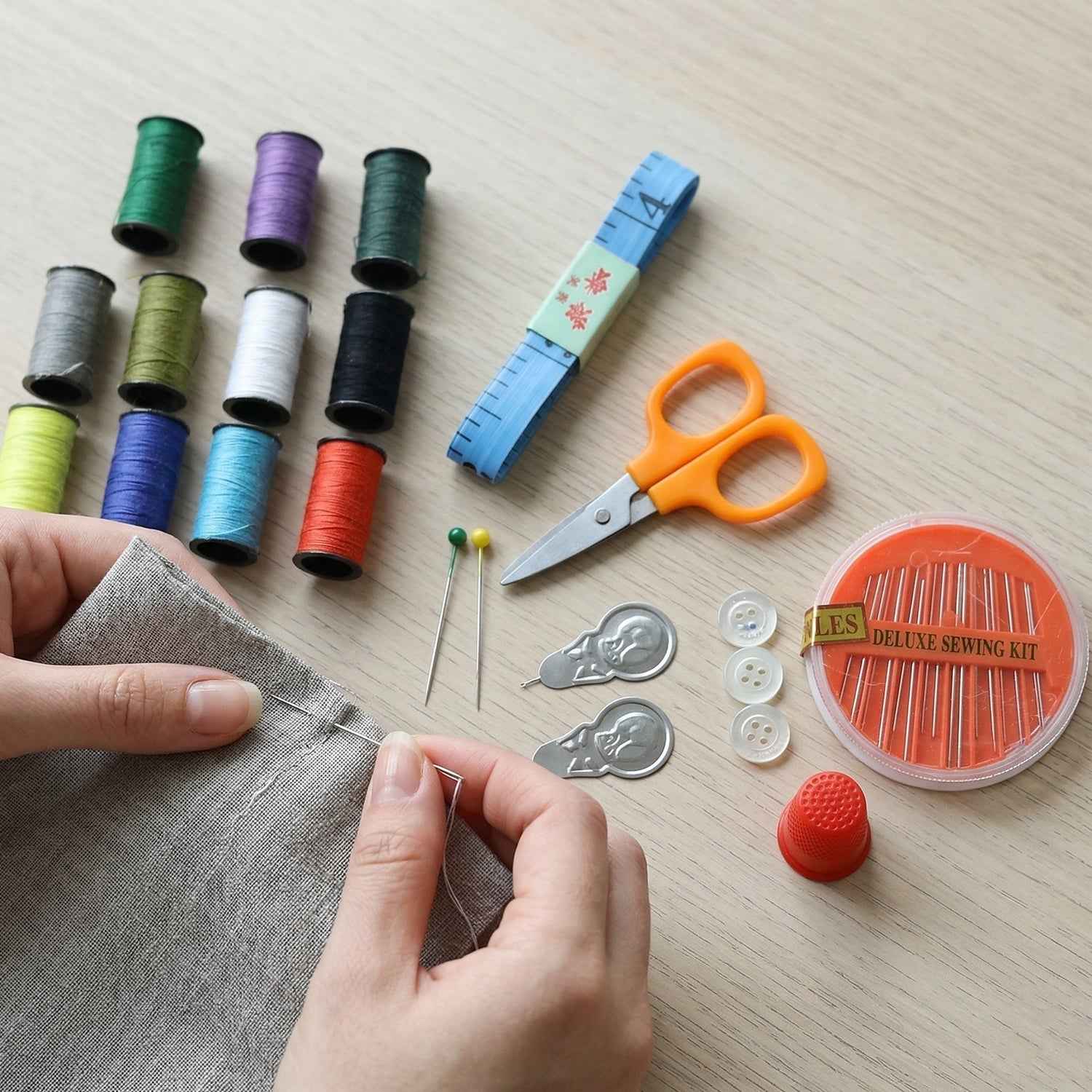 Mini Sewing Kit – 33 Pc Portable Stitching Set | FreshAura Homeware