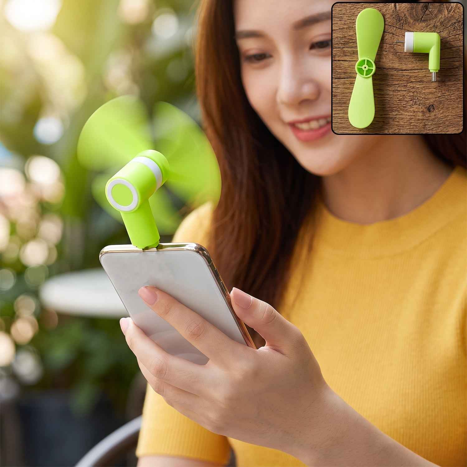 Mini USB Fan Portable Mobile Phone Plug In Cooling Fan Soft Blades (1 Pc)
