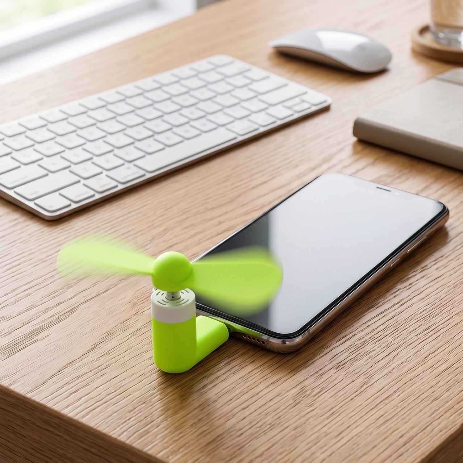 Mini USB Fan Portable Mobile Phone Plug In Cooling Fan Soft Blades (1 Pc)