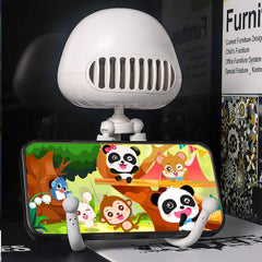 Handheld Mini Fan with LED Star Projector & Flexible Tripod Stand