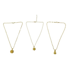 Decorative floral gold finish necklace for festive wear