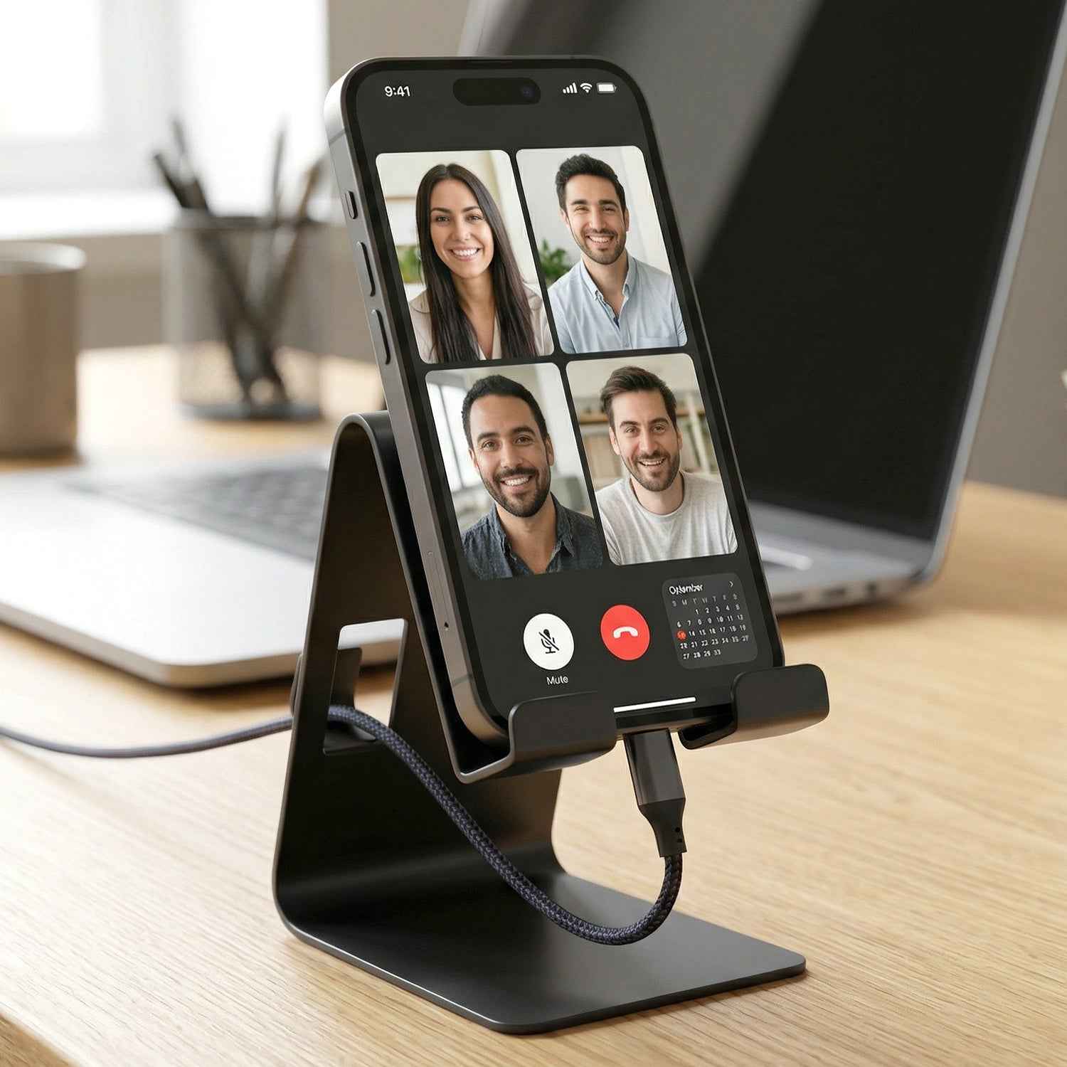 Foldable Metal Mobile & Tablet Stand – Sturdy and Portable Design