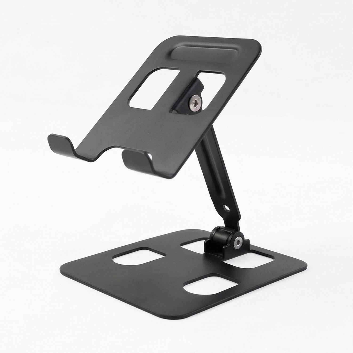 Adjustable Metal Mobile Stand – Foldable & Stable Desk Holder