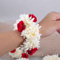 Artificial Flower Gajra – Traditional Red Rose & Jasmine Hair Accessory