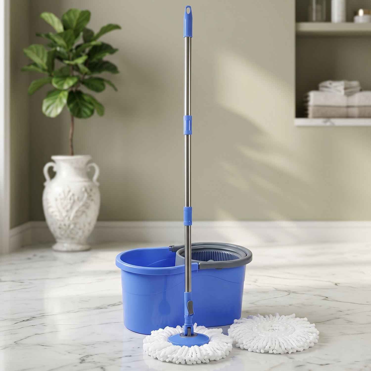 360¡ Rotating Turbo Spin Mop Ð Effortless Floor Cleaning with Long Handle