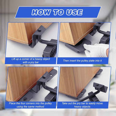 Furniture Lifter Tool Set – Heavy Duty 5 Pc Moving Kit for Easy Relocation