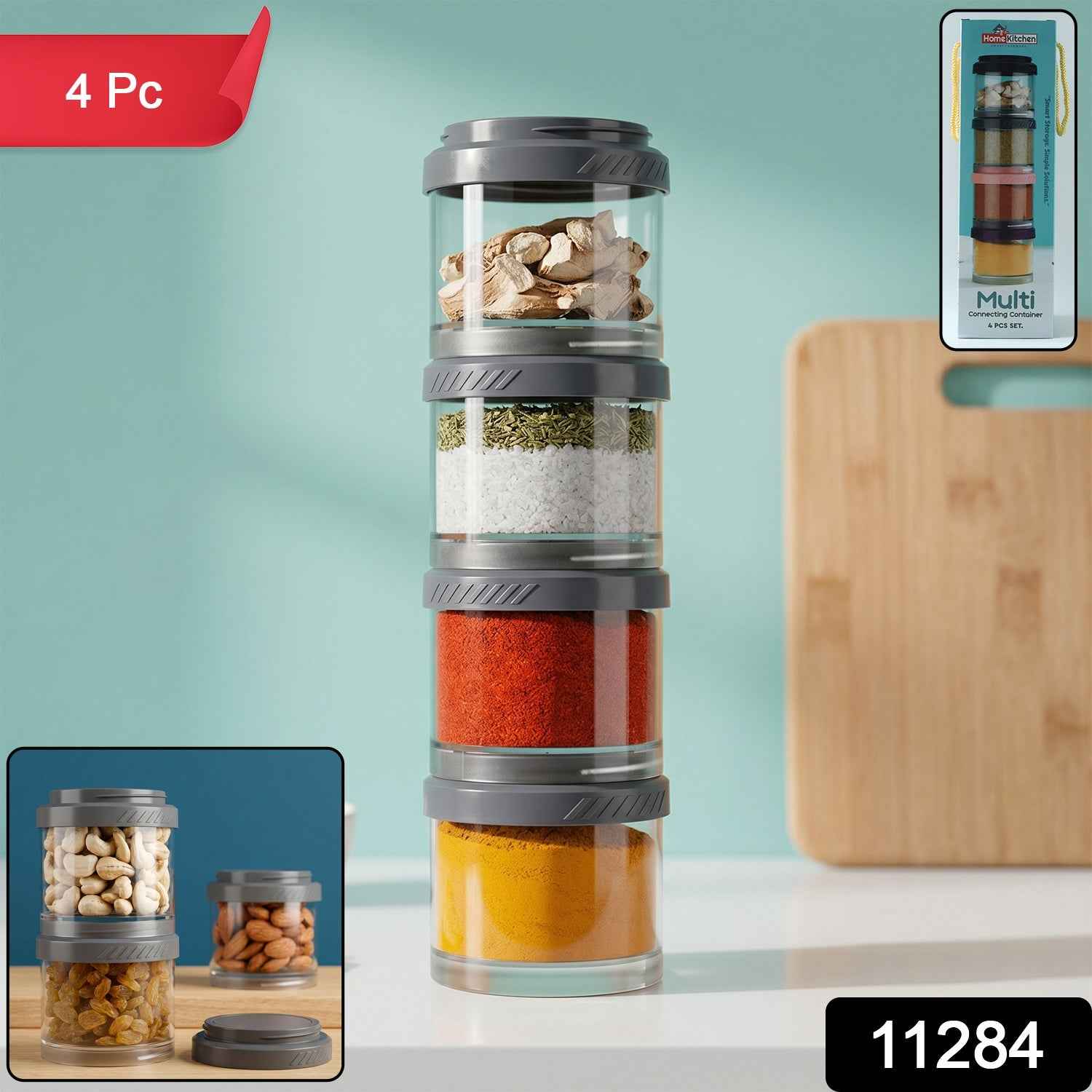 Stackable Storage Container Set Ð Space Saving & Modular Design