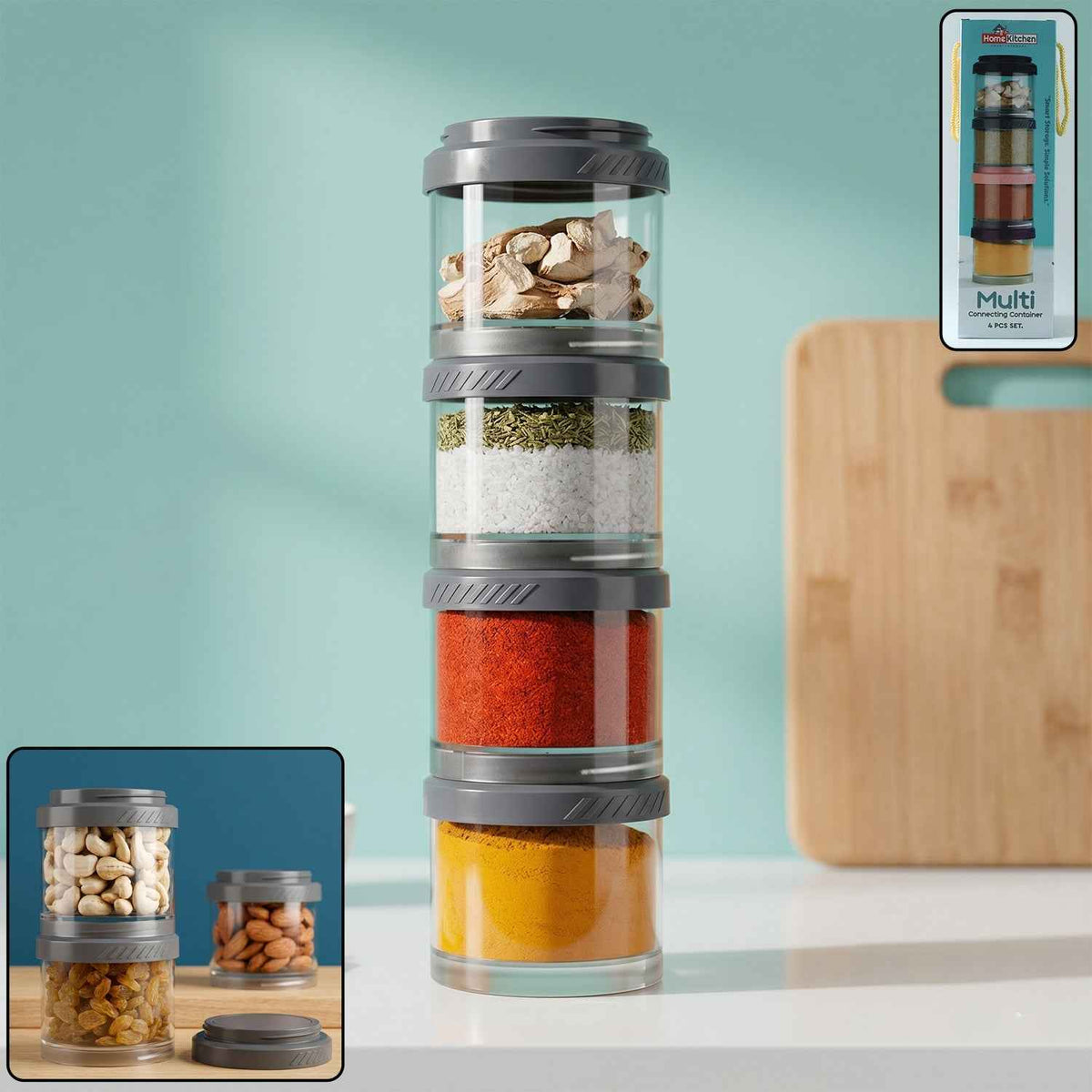 Stackable Storage Container Set Ð Space Saving & Modular Design