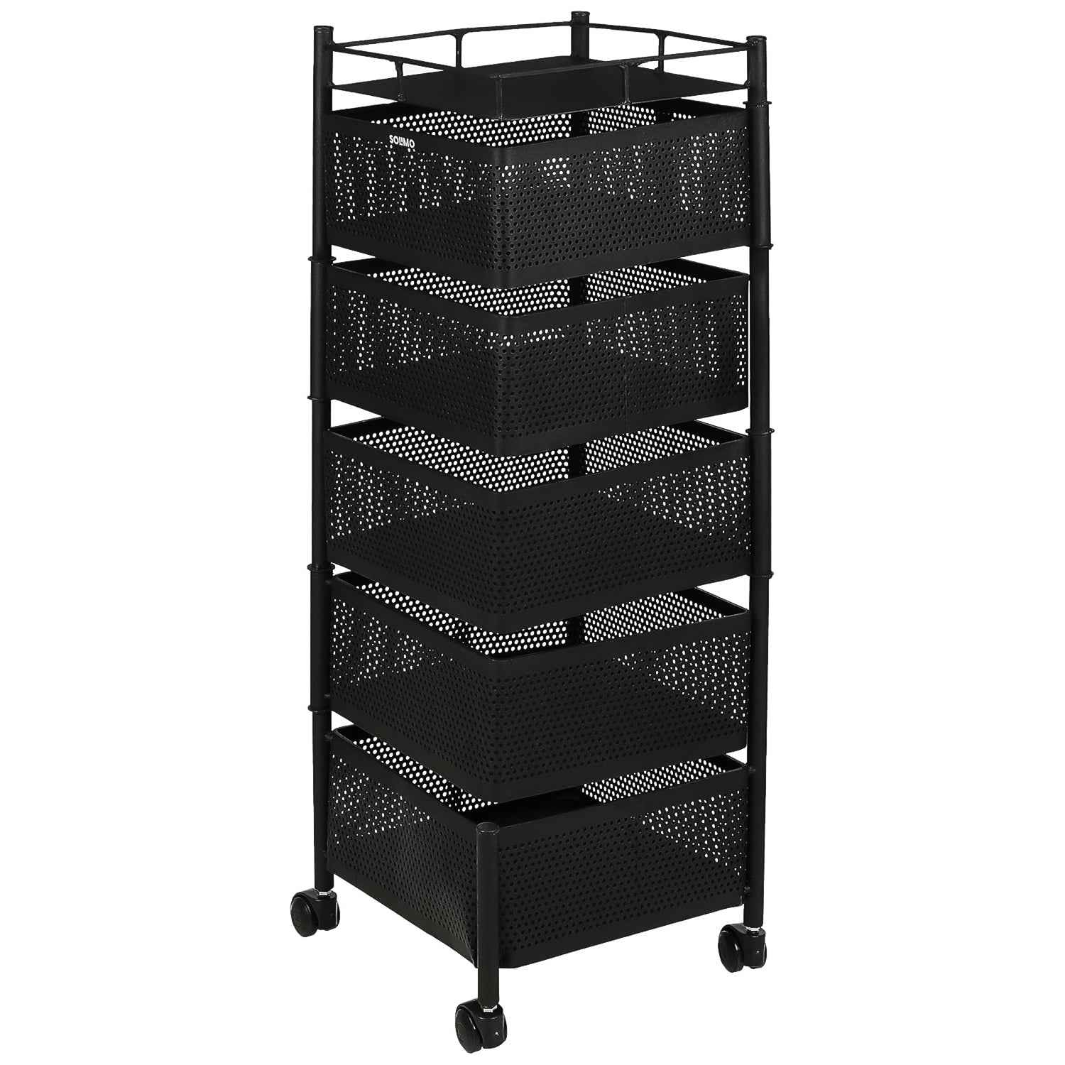 5 Layer Kitchen Storage Trolley – Multipurpose Organizer with Wheels