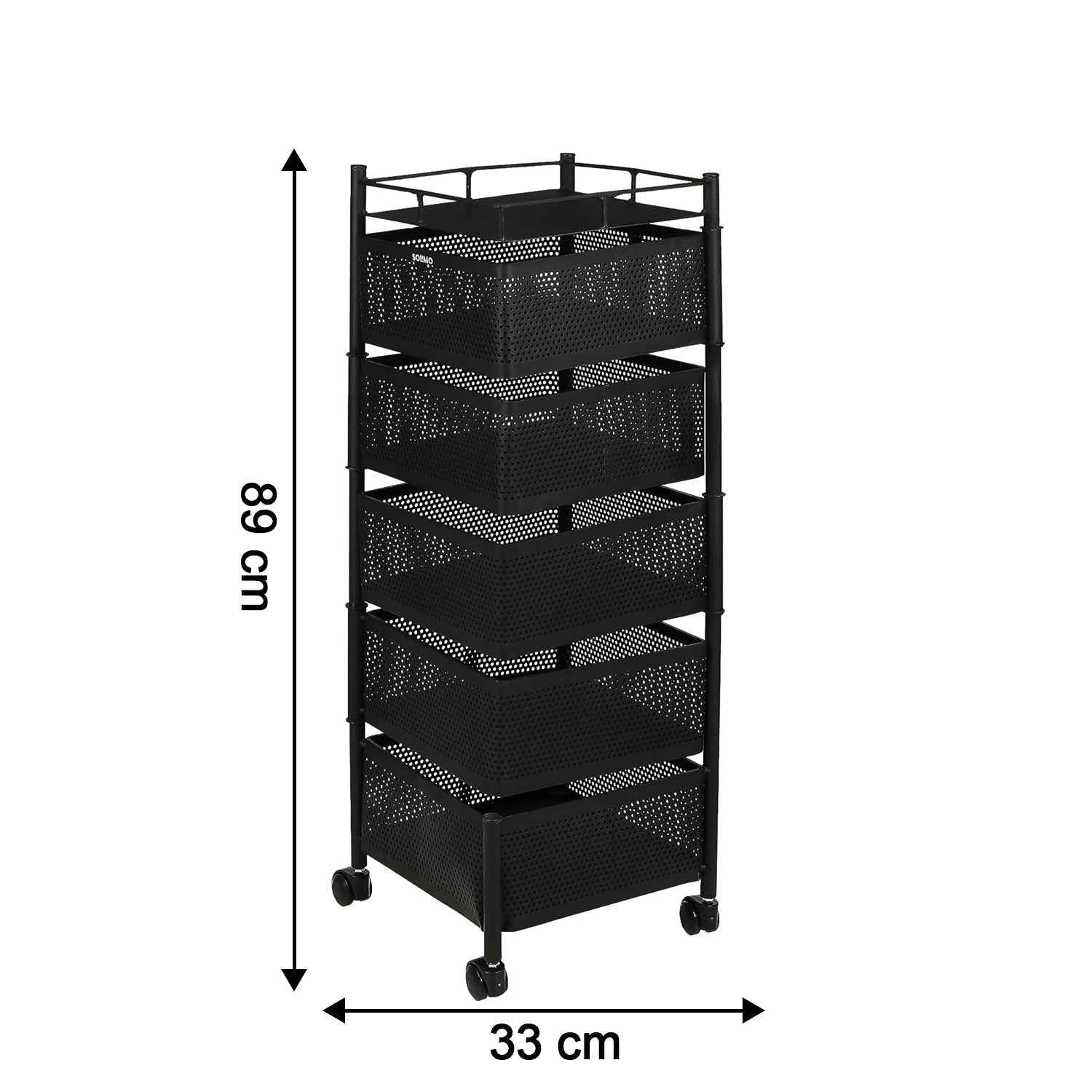 5 Layer Kitchen Storage Trolley – Multipurpose Organizer with Wheels