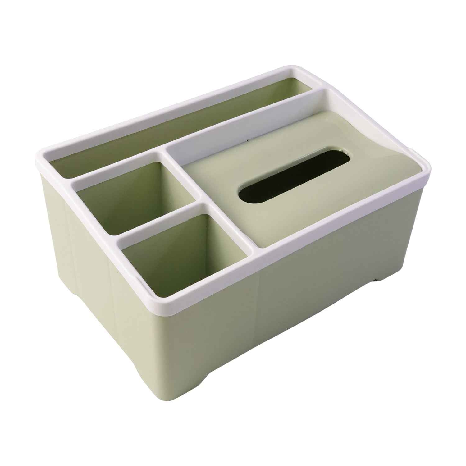 Multipurpose Plastic Organizer Box Ð Neat Storage with Tissue Holder