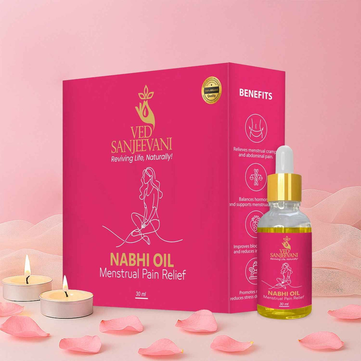Nabhi Oil for Menstrual Pain Relief – Ayurvedic Herbal Cramp Relief