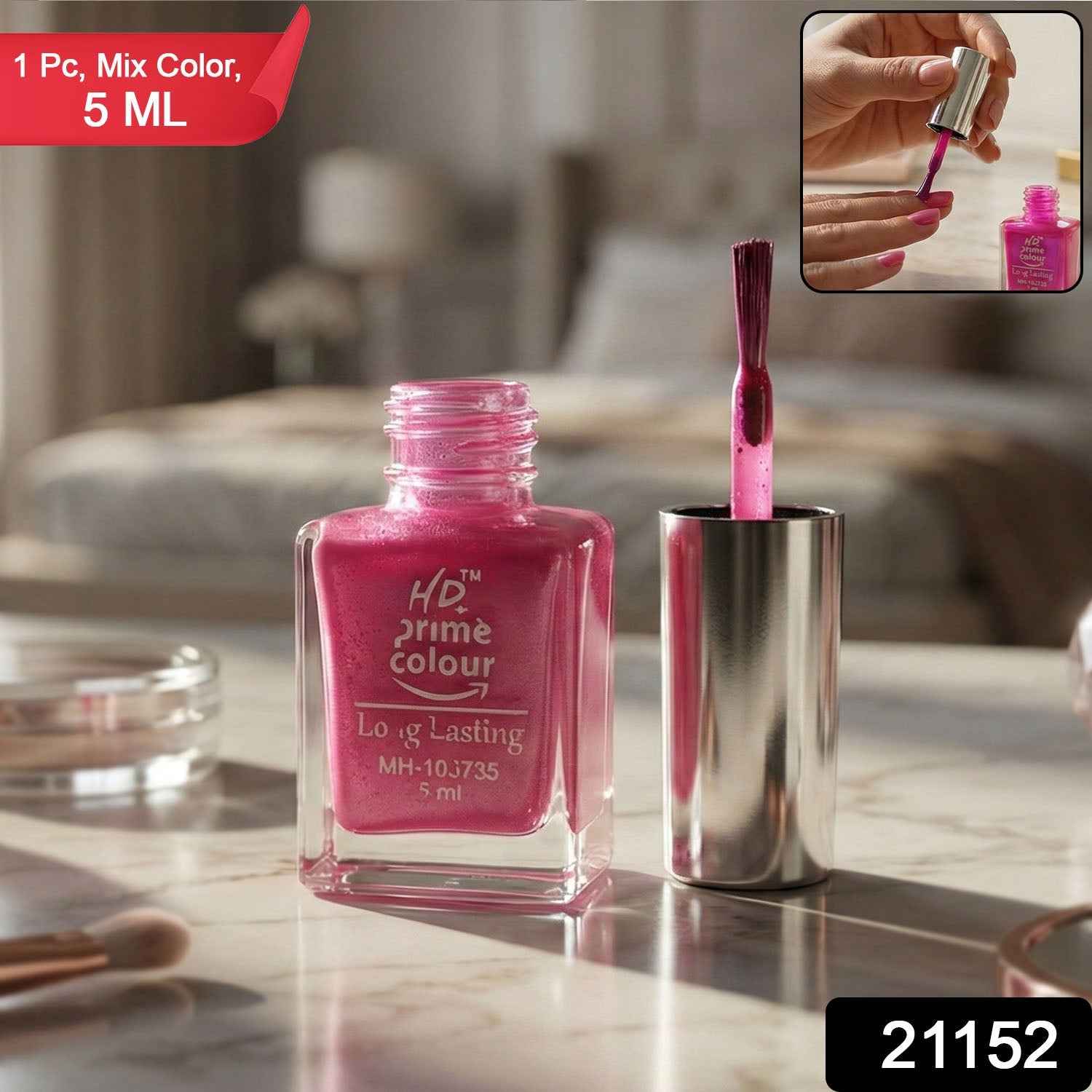 Long-Lasting Glossy Nail Colour – Quick-Dry, Smooth Finish 5 ML