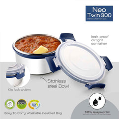 Lunch Box Set Ð Airtight Stainless Steel Containers with Insulated Bag