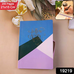 Hardcover Ruled Notebook – 200 Pages with Calendar, 21x15 cm