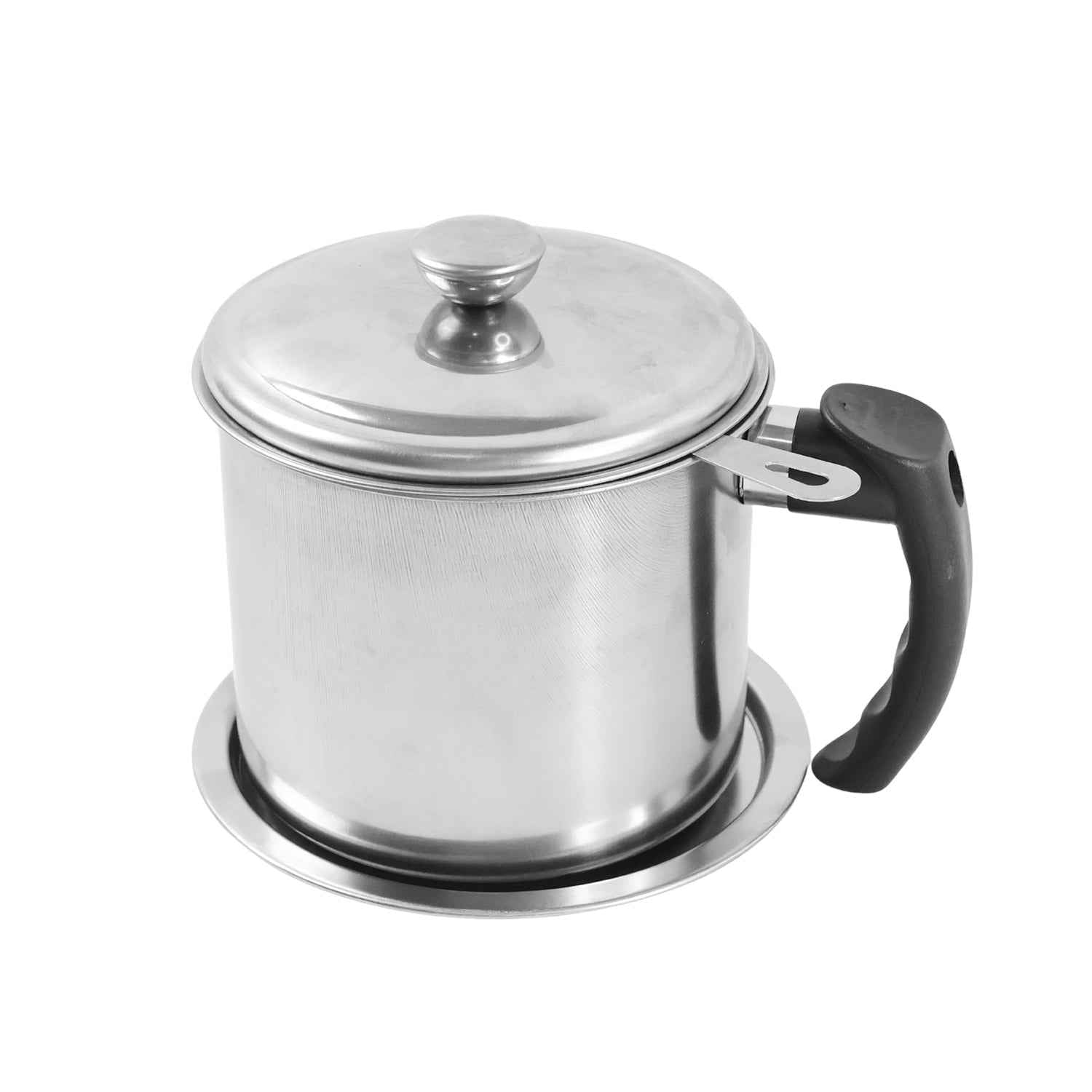 Stainless Steel Oil Filter Pot – 1.3L Durable & Reusable