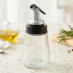 Glass Oil Dispenser Bottle – No-Drip Spout, 170 ml Capacity