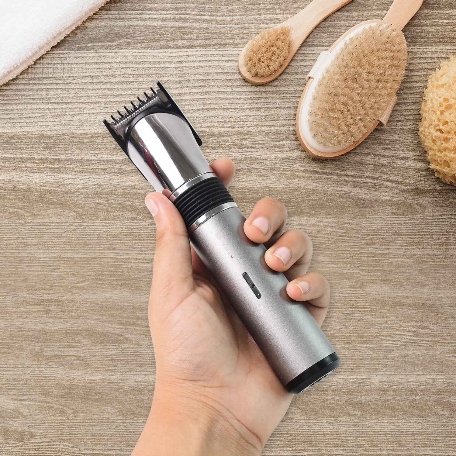 Rechargeable Hair Trimmer for Men – Adjustable Comb & Cordless