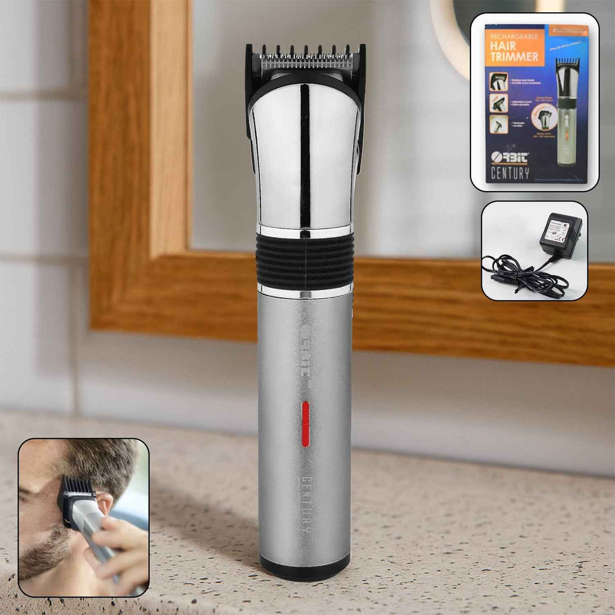 Rechargeable Hair Trimmer for Men – Adjustable Comb & Cordless