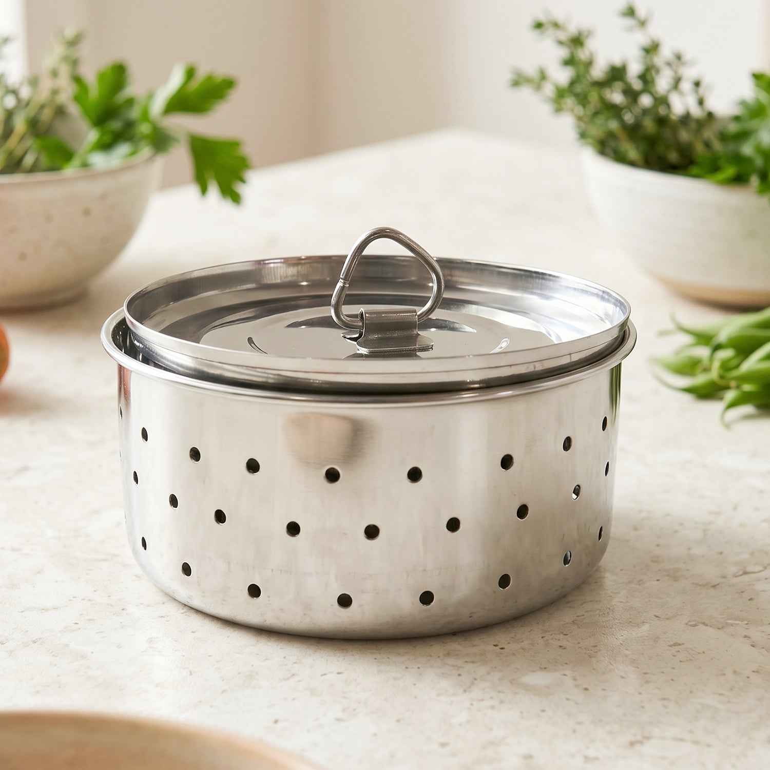 Stainless Steel Paneer Maker Mould with Lid for Cheese and Tofu Pre...