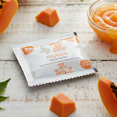 Papaya Face Wash Sachet – Travel-Friendly Single-Use 5ml