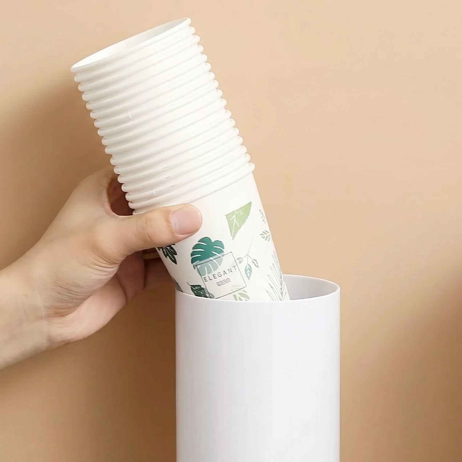 Wall Mounted Paper Cup Holder Ð Space-Saving Dispenser for Hygiene
