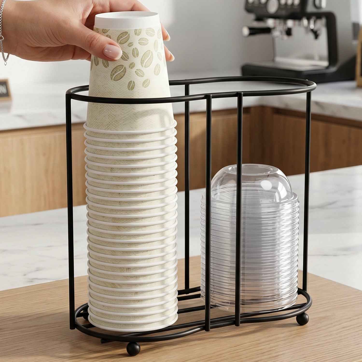 Metal Desktop Water Cup Holder Ð Space-Saving Organizer for Cups