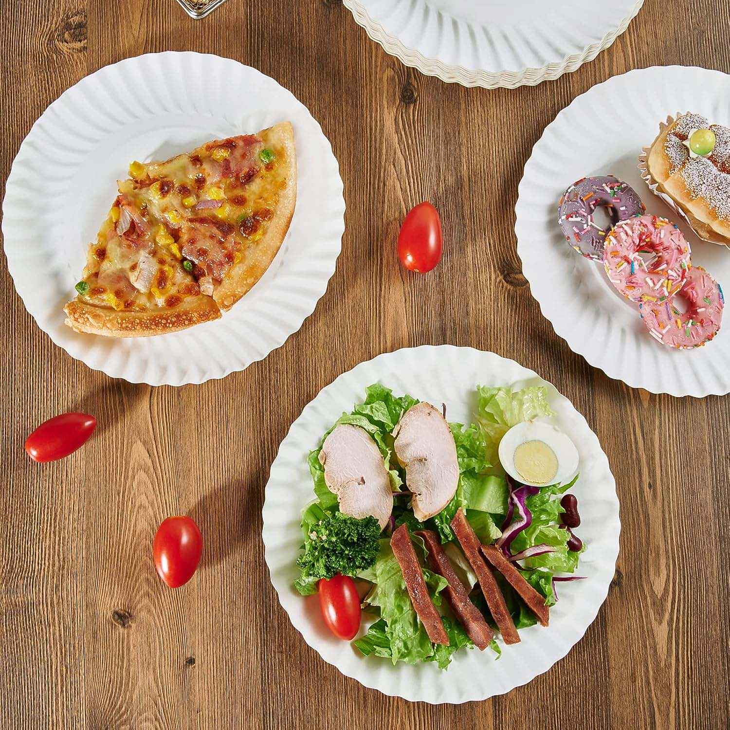Compostable Paper Plates – 7 Inch Sturdy Eco-Friendly Pack of 25