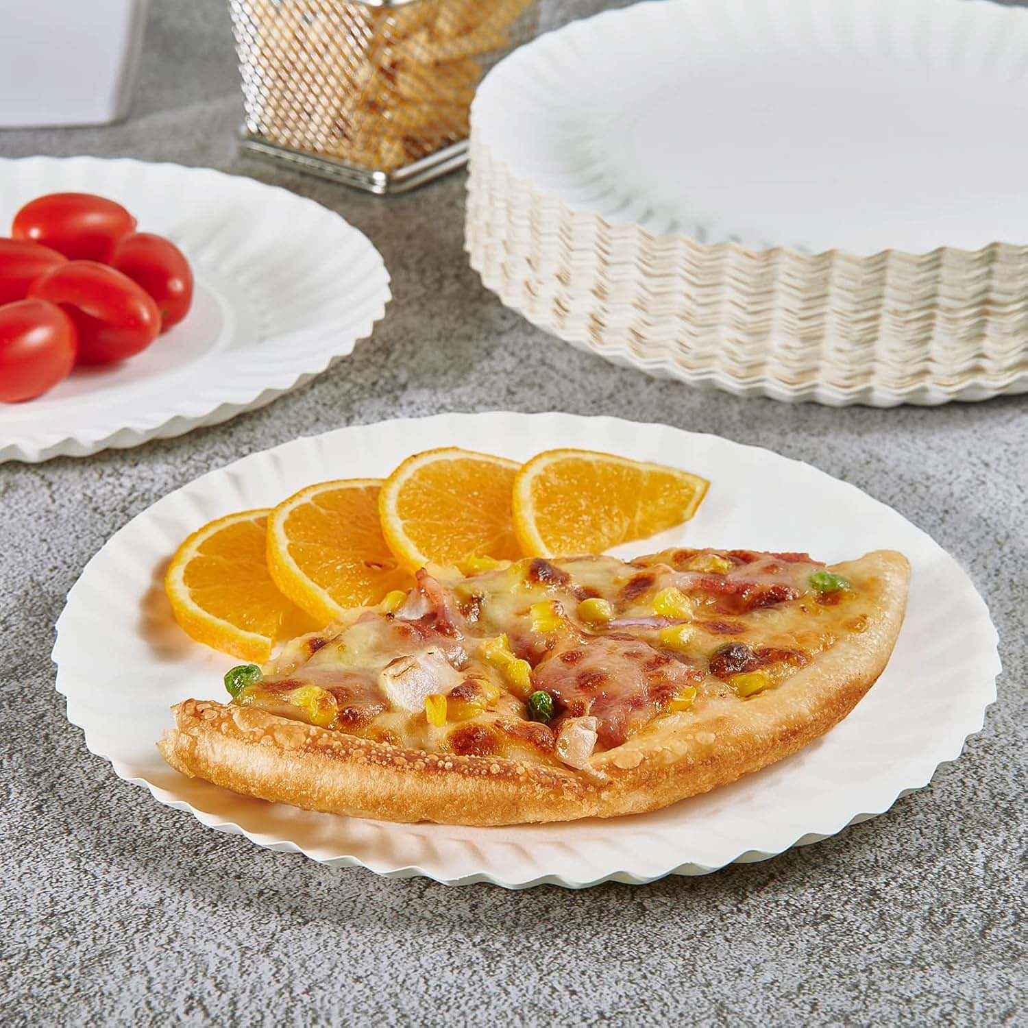 Compostable Paper Plates – 7 Inch Sturdy Eco-Friendly Pack of 25
