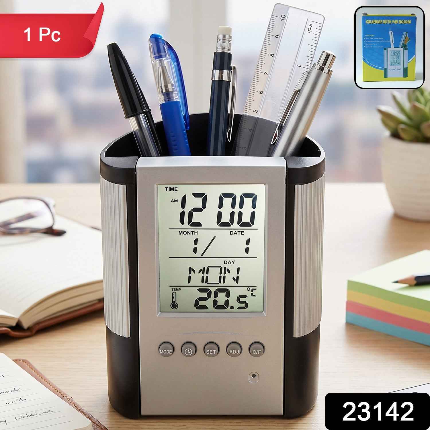 Digital Calendar Desk Clock Ð Time, Date, Temperature Display