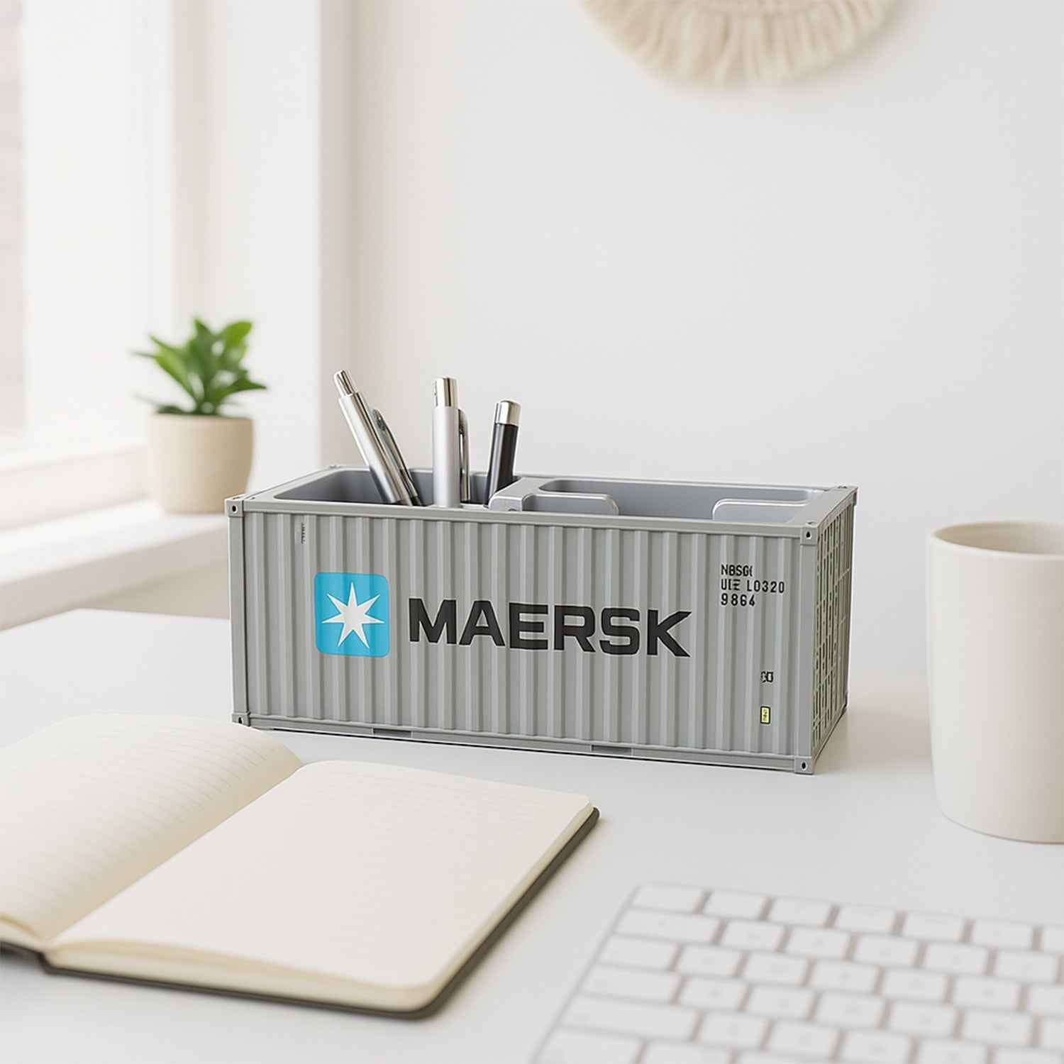 Container-Style Desk Organizer – Durable Multi-Compartment Storage Box