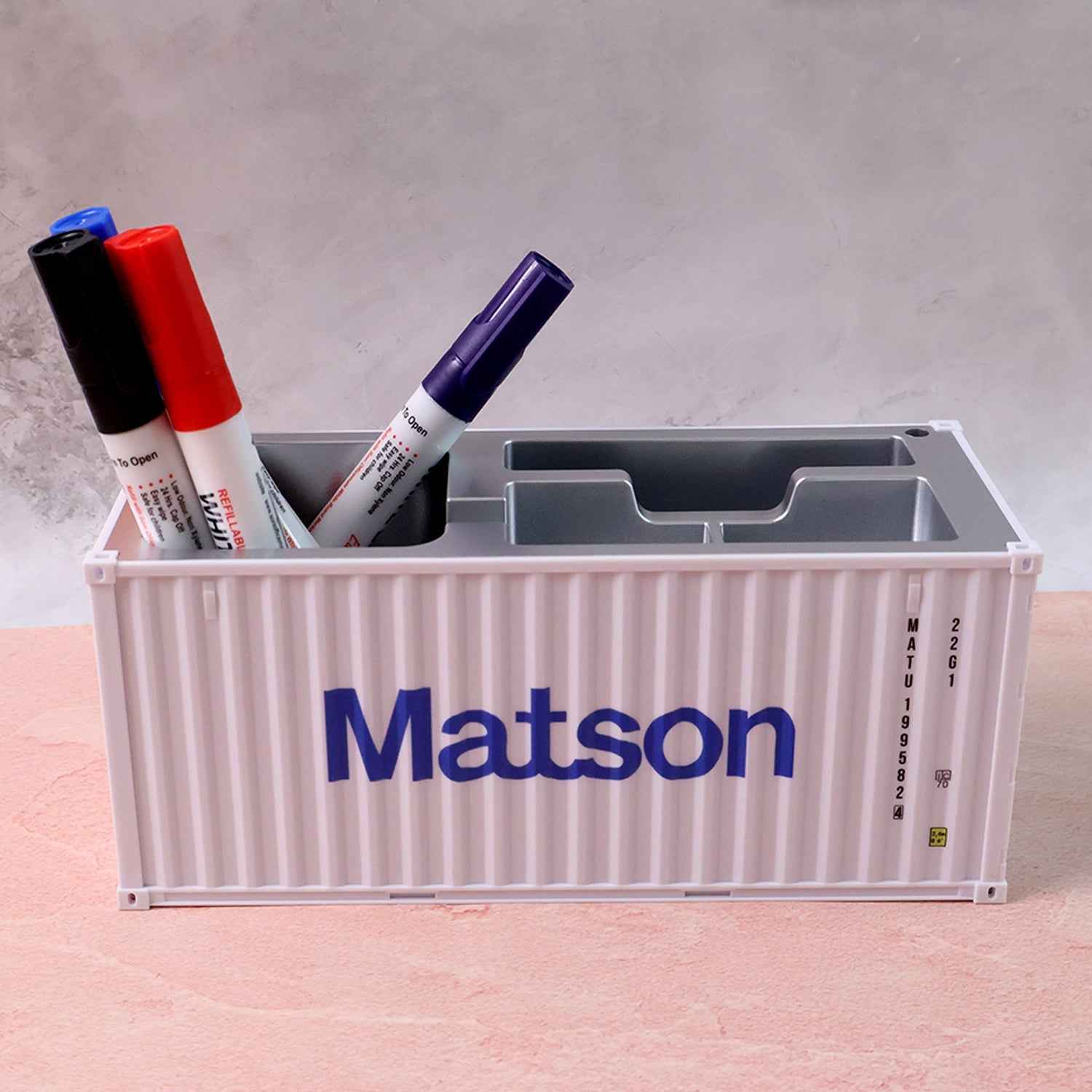 Container-Style Desk Organizer – Multi-Compartment Storage Box