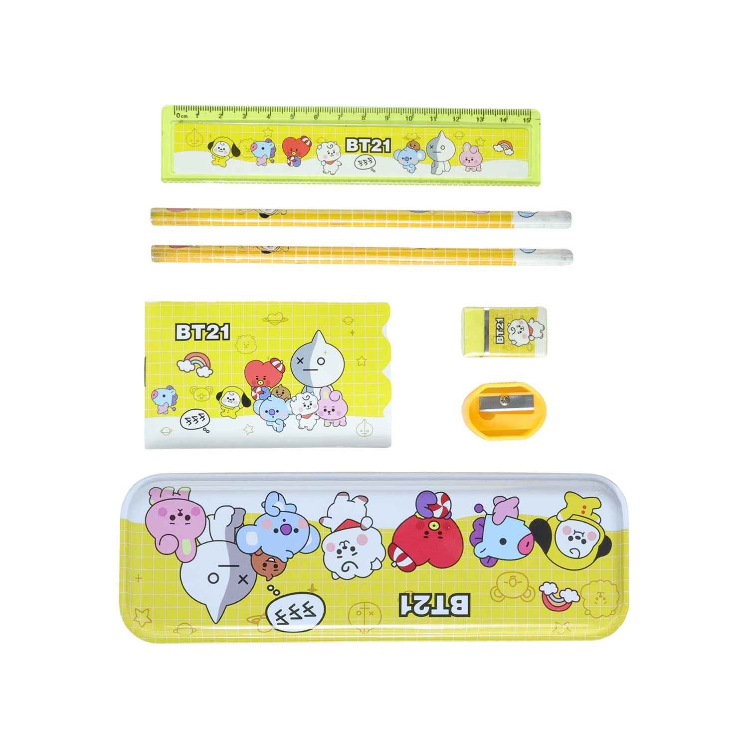 Cartoon Printed Pencil Box – Complete Kids Stationery Set