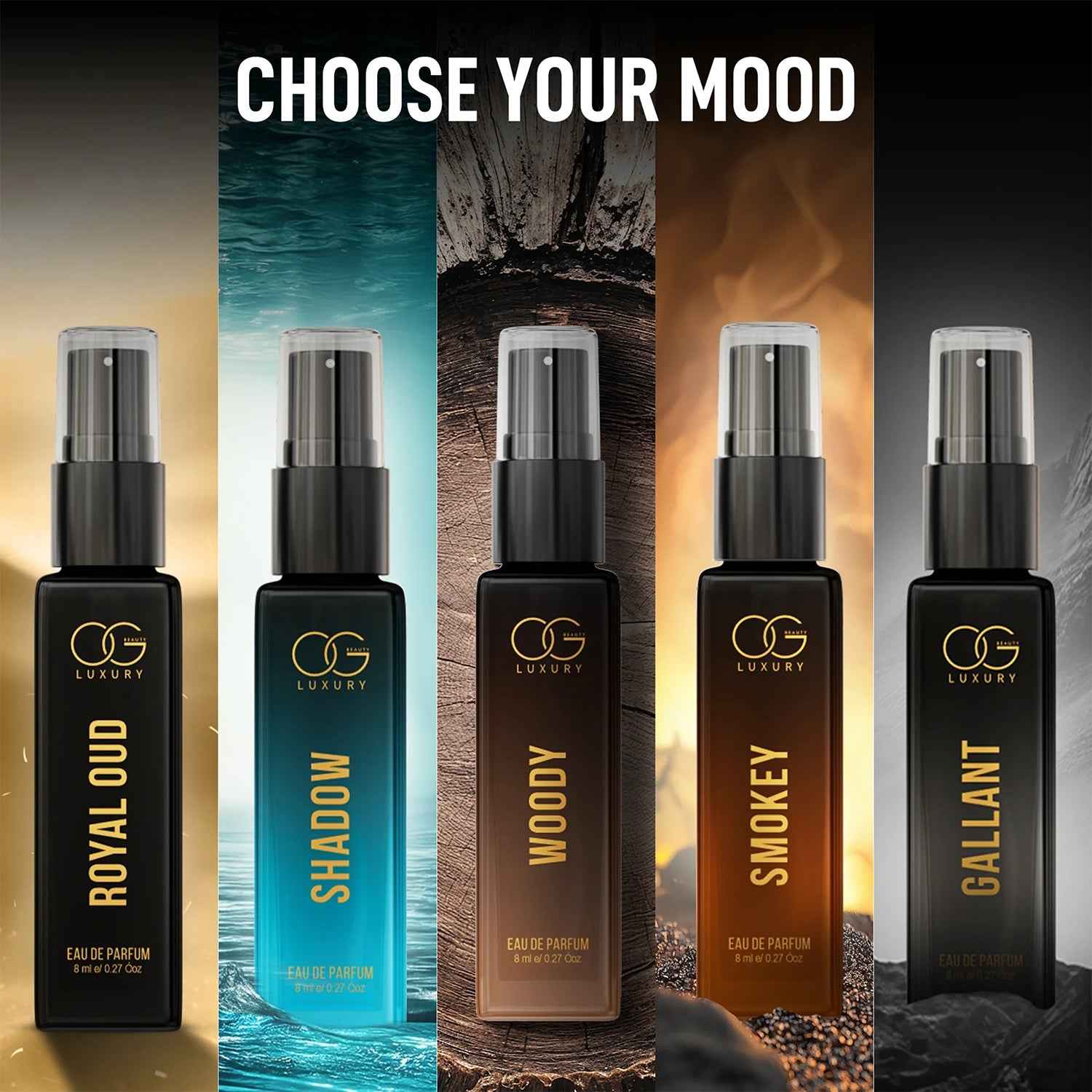 Luxury Perfume Combo Pack – 5 Long-Lasting Eau de Parfums for Men