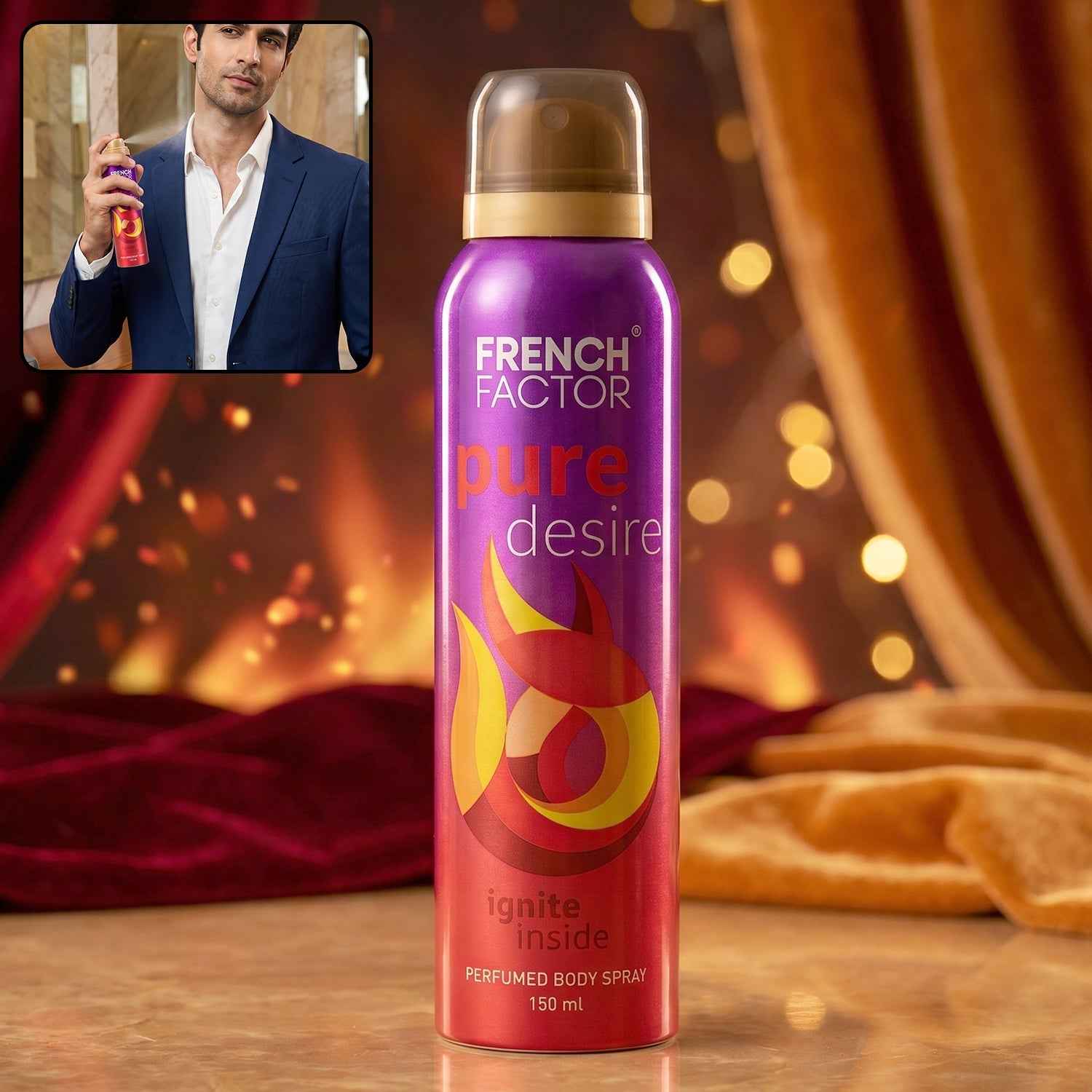 French Factor Perfumed Body Spray Ð Long Lasting Freshness & Odor Control