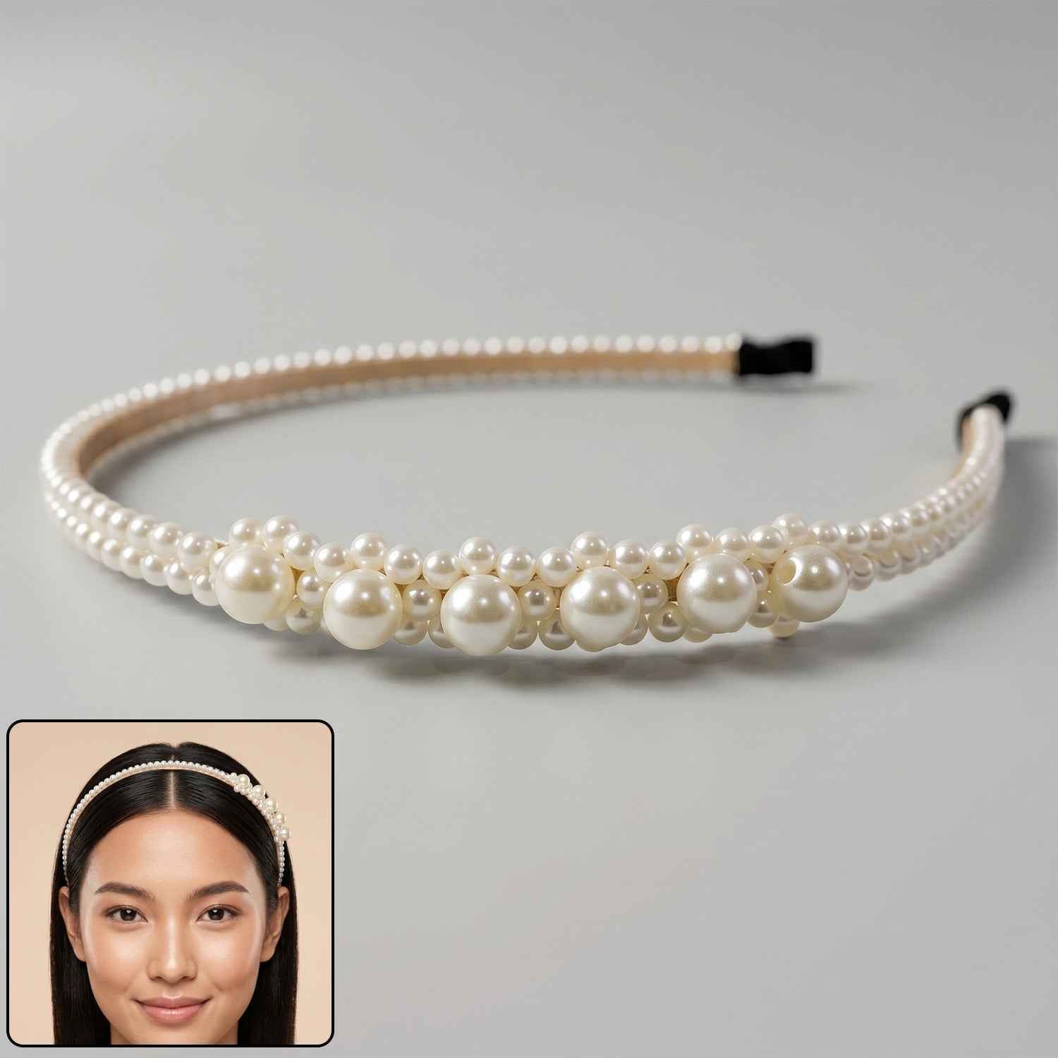 Pearl Beaded Headband Ð Elegant and Lightweight for Daily & Party Wear