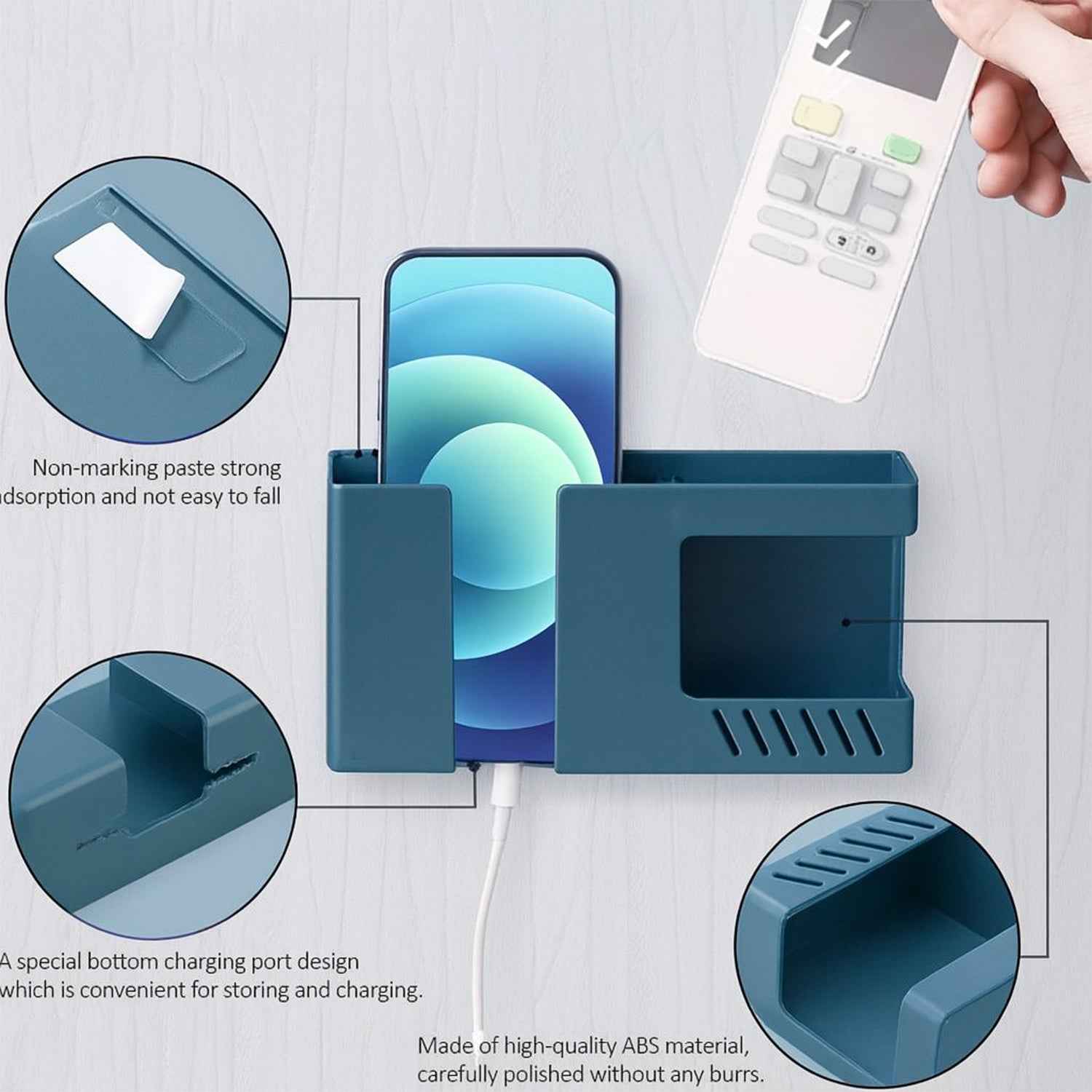 Wall Mounted Storage Holder – Space-Saving Mobile & Remote Organizer