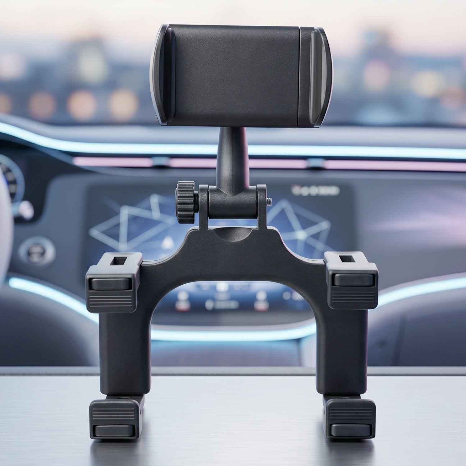 360 Degree Car Rear View Mirror Mobile Phone Holder Adjustable Mount (1 Pc)